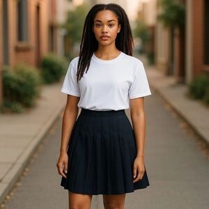 Merona Ladies Skirt Size 13 Black Pleated Business